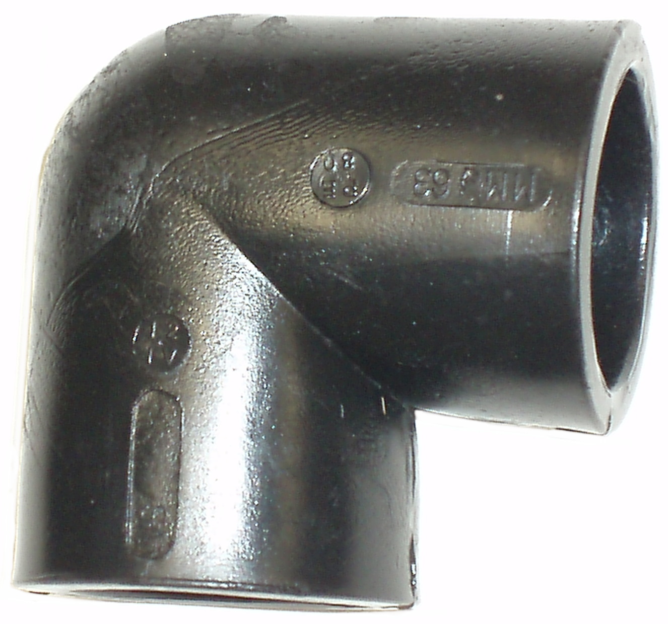 63/90° tokos könyök idom PE100 SDR11