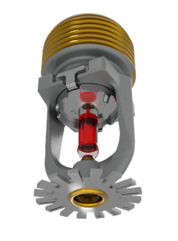 VK2021 • Függő • normál reagálású • sprinklerfej • K=115 • 68°C • 3/4" • króm