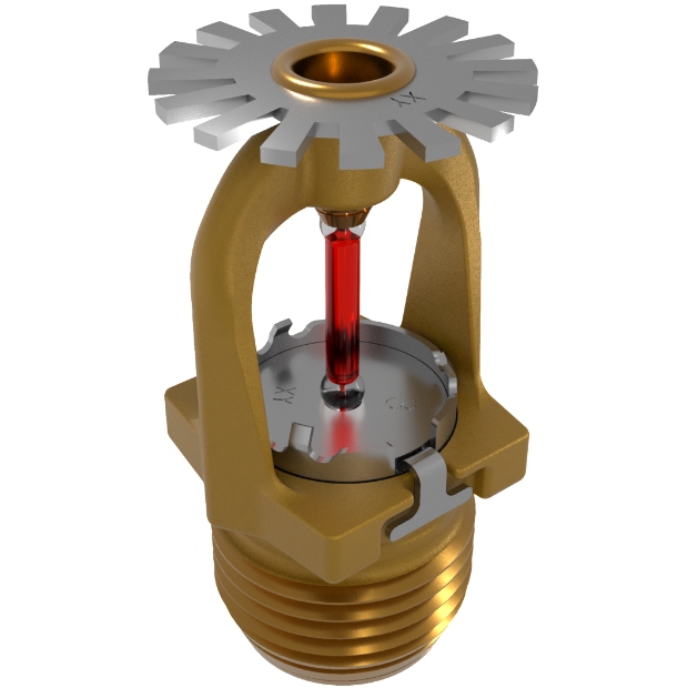 VK3021 • Függő • gyors reagálású • sprinklerfej • K=80 • 68°C • 1/2" • réz