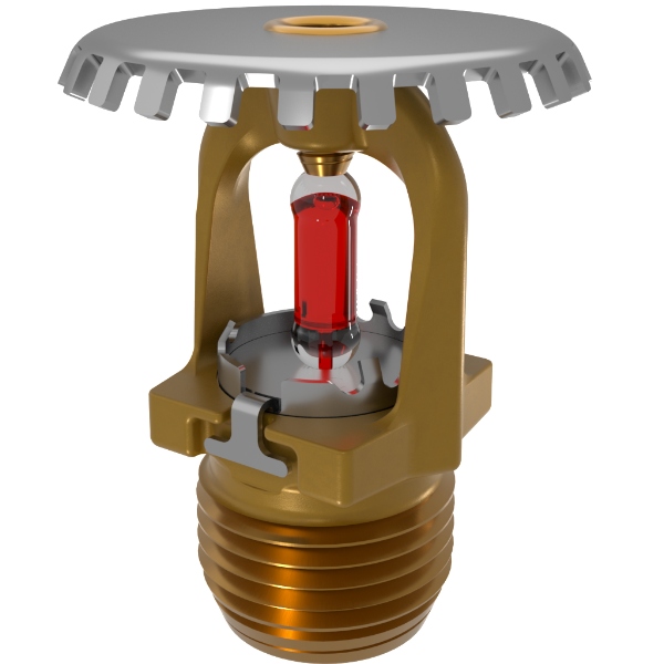 VK2002 • Álló • normál reagálású • sprinklerfej • K=115 • 68°C • 1/2" • réz
