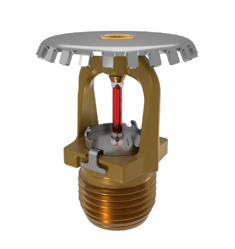 VK3001 • Álló • gyors reagálású • sprinklerfej • K=80 • 68°C • 1/2" • réz