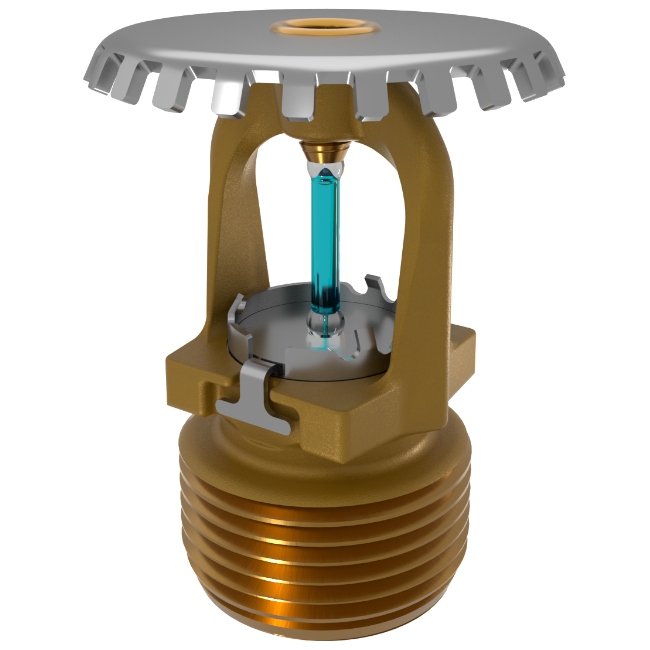 VK3501 • Álló • gyors reagálású • sprinklerfej • K=115 • 141°C • 3/4" • réz