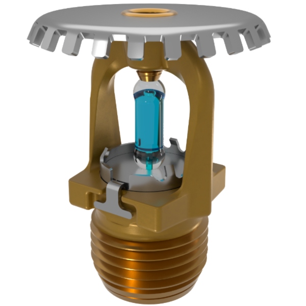 VK1001 • Álló • normál reagálású • sprinklerfej • K=80 • 141°C • 1/2" • réz