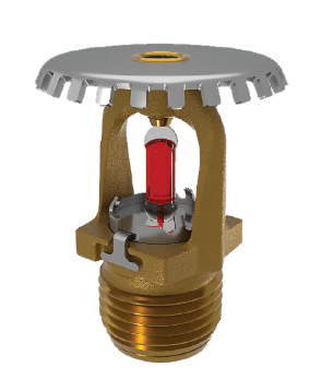 VK1001 • Álló • normál reagálású • sprinklerfej • K=80 • 93°C • 1/2" • réz