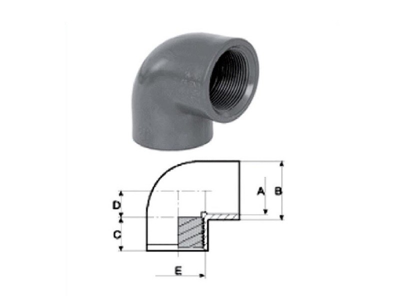 PVC Kisnyomó Könyök W1 20*1/2˝ BM