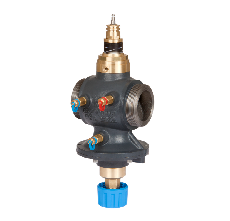 Danfoss • AB-QM • Menetes • Automatikus térfogatáram-szabályozó • Három mérőcsonkkal • DN40 • Km • 3-7,5m3/h