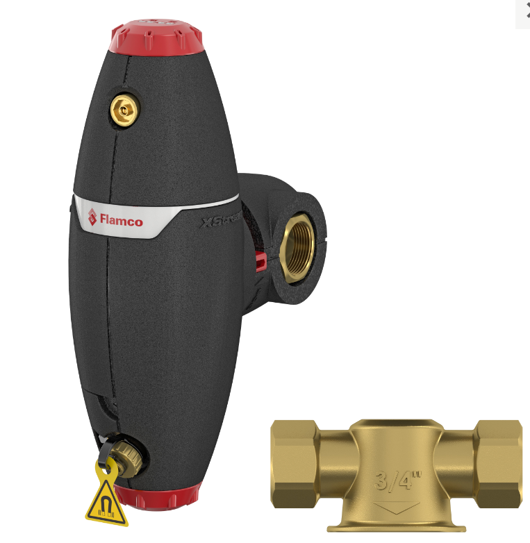 Flamco • XStream • Vent-Clean • Menetes • Kombinált Iszapleválasztó • 1"