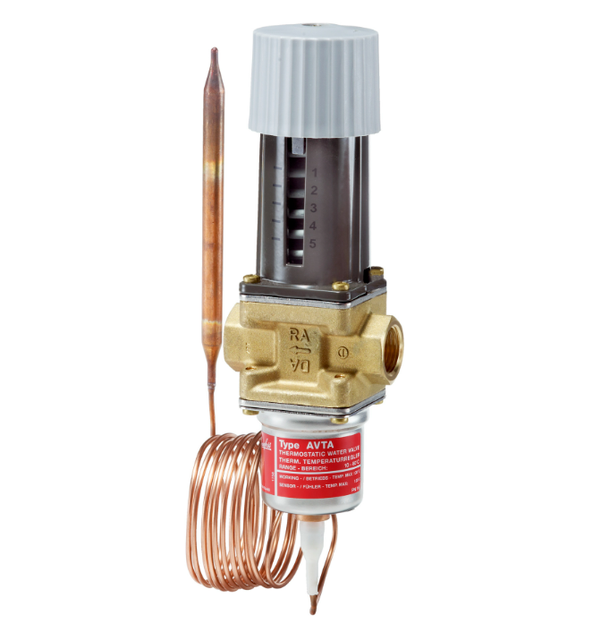 Danfoss • Hőmérsékletmérővel működtetett vízszelep • AVTA 15 • 10-80°C • M/10