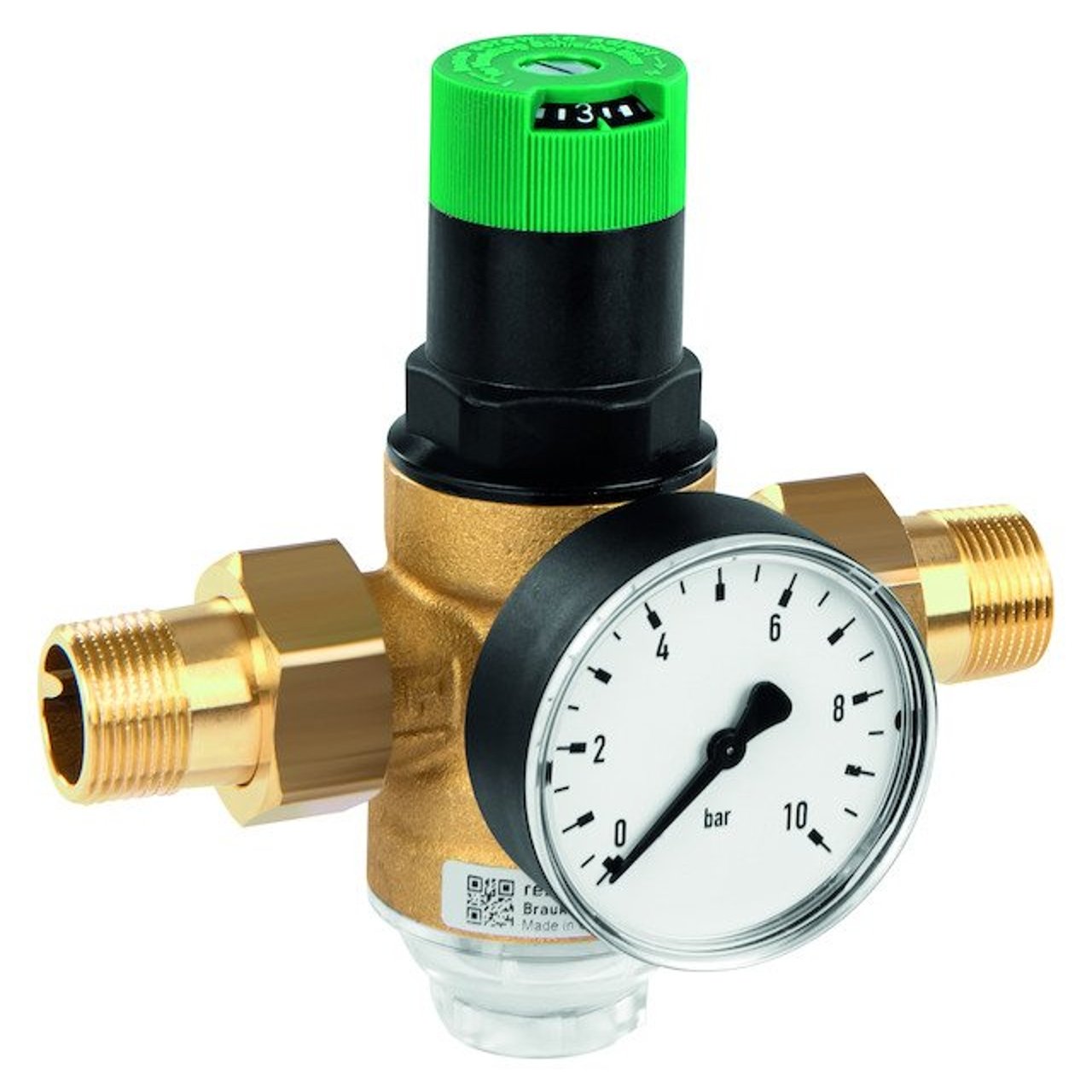 Honeywell • Menetes • Víznyomáscsökkentő + nyomásmérő • KM+hollander • 1" • 1,5..6bar