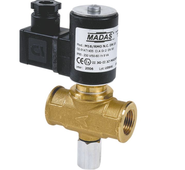 Sferaco • M16/RM • Menetes • Gázmágnesszelep (egyenes) • PN6 • 230V • 1/2"